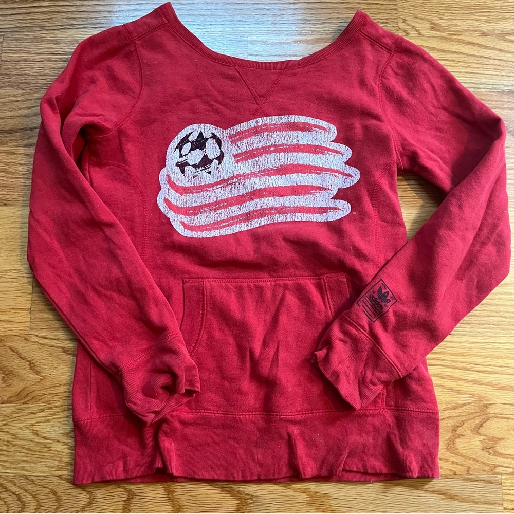 New England revolution red soccer pullover sweatshirt size small
